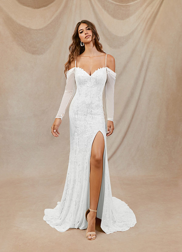 Diamond White Azazie Joanne Wedding Dress Wedding Dresses Azazie