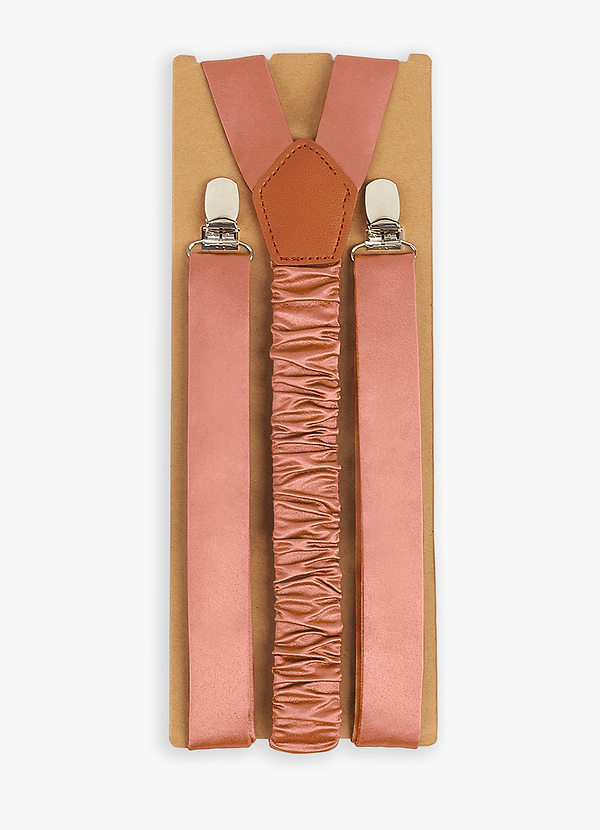 front Matching Color Matte Satin Suspenders