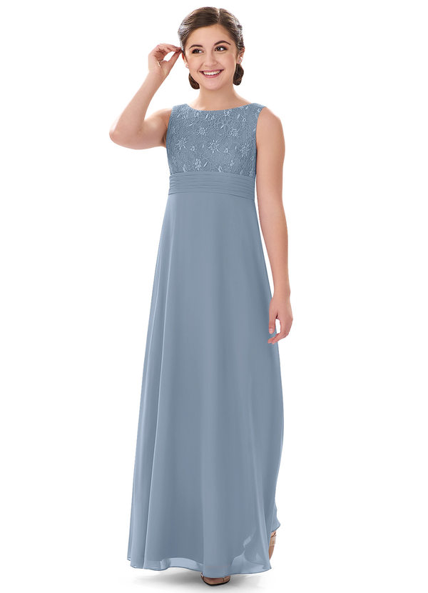 Dusty Blue Azazie Snow Junior Bridesmaid Dresses Azazie