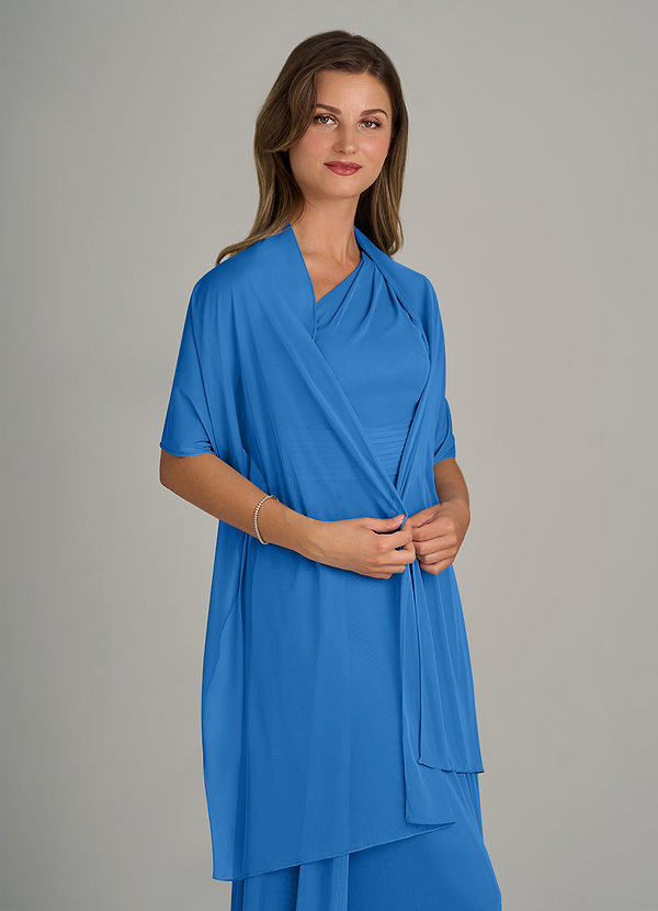 front Azazie Matching Color Ireland Mesh Shawl