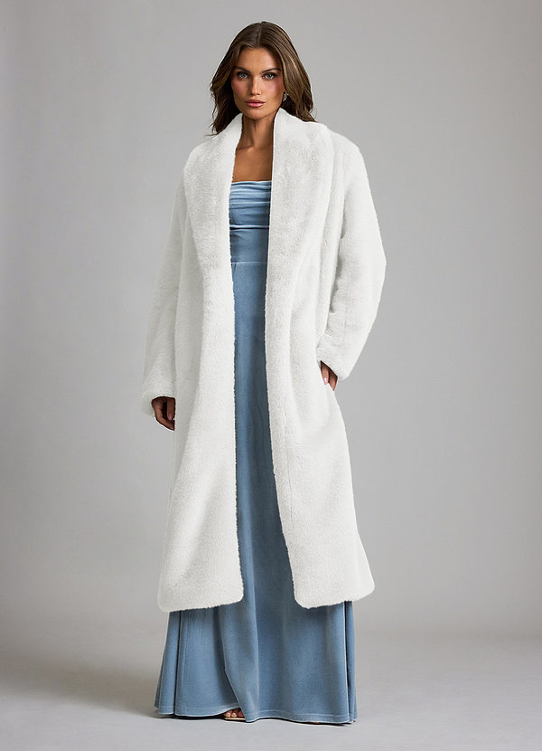 Maxi Faux Fur Full-Length Coat front