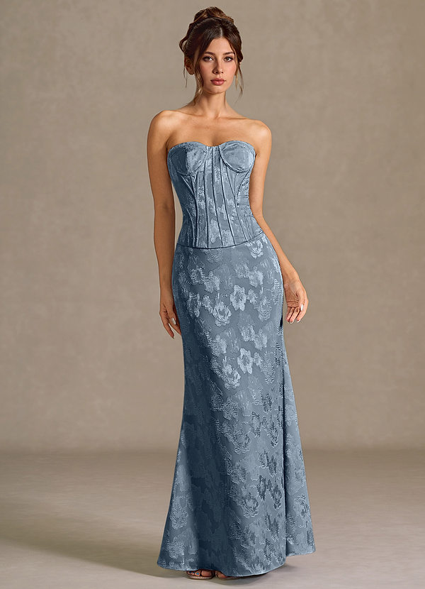 Maxi jurk Alyssa Stoffig Blauw image1
