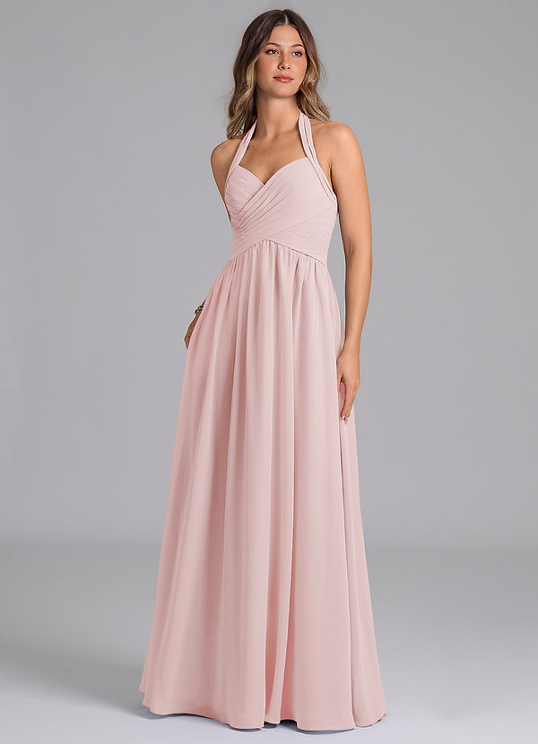 Azazie Darlyn Brudtärneklänningar Klänning av A-Linje i Chiffong Sweetheart halsringning Rodnande Rosa image1