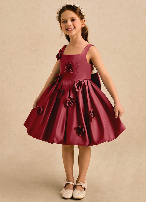 Azazie Lillian Vestidos de arras Vestido Granada de Satin Mate de Vestido de princesa con Plisado image1