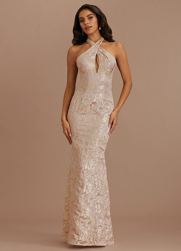 Vestido Rubor Dorado Largo Zora image1