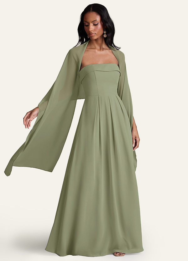 front Azazie Scialle In Chiffon In Colore Abbinato