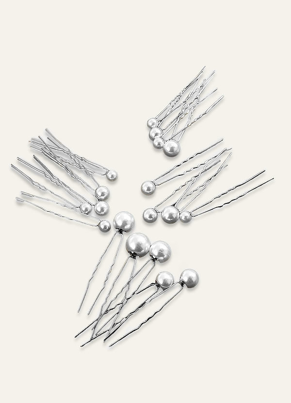 front Singular Pearl Hårnålar Set