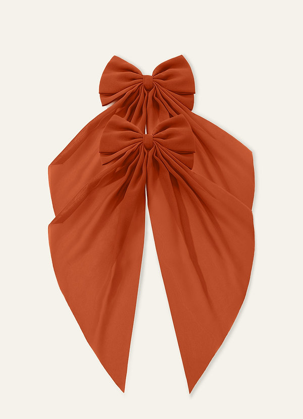 front Pinza para el cabello con lazo de gasa a juego (paquete de 2)