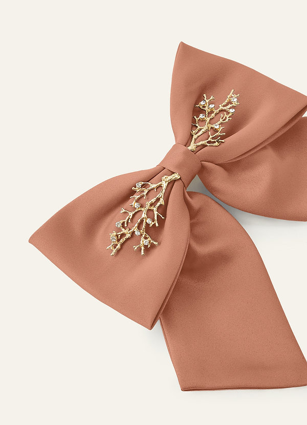 front Matching Color Metal Branch Bow Hair Clip