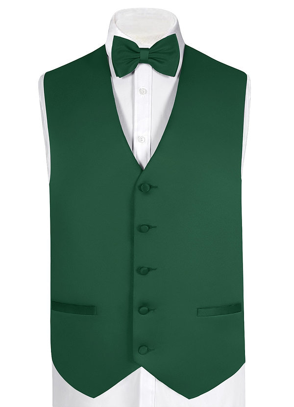 front Ensemble gilet et nœud papillon en satin mat