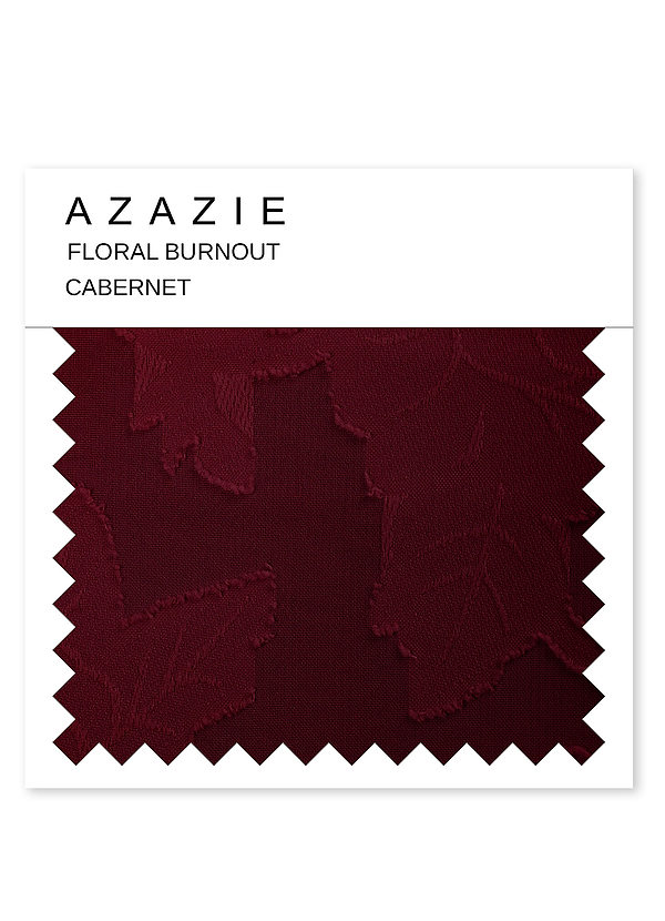 front Azazie Cabernet Floral Burnout Swatch