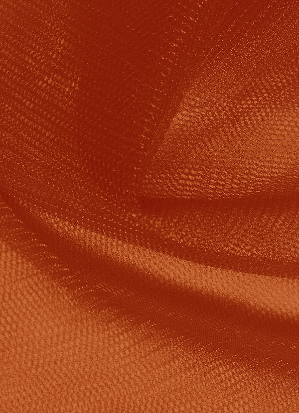front Azazie Paprika Tulle Fabric By the Yard