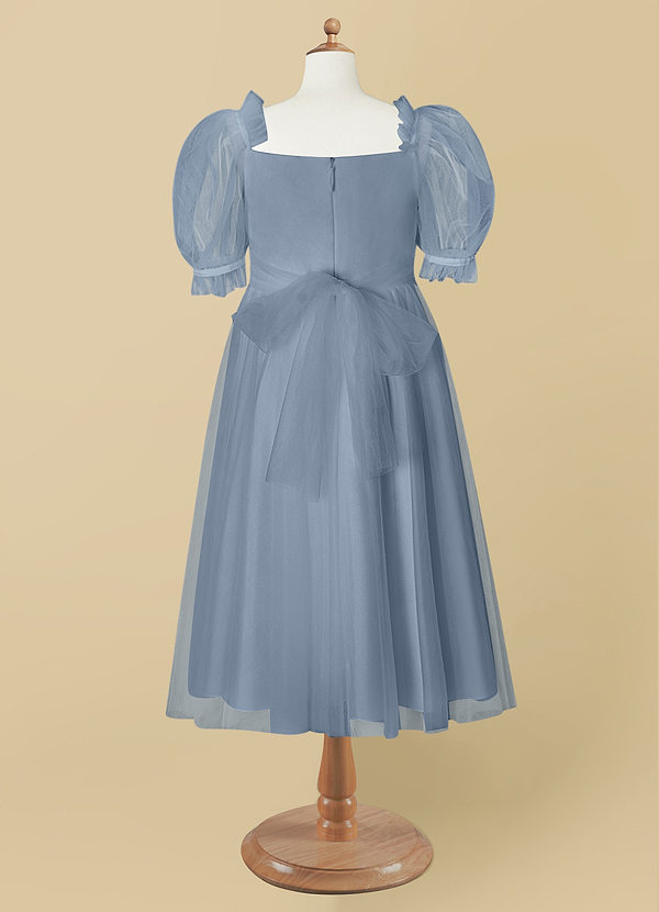 Azazie Nami Flower Girl Dresses A-Line Sweetheart Neckline Tulle Tea-Length Dress image2