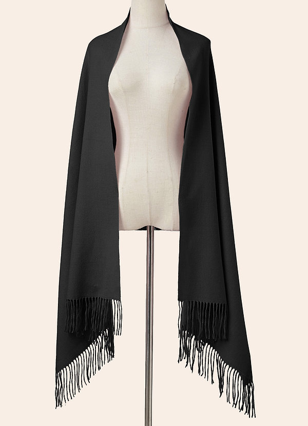 front Scarf Solid Fringe Shawl