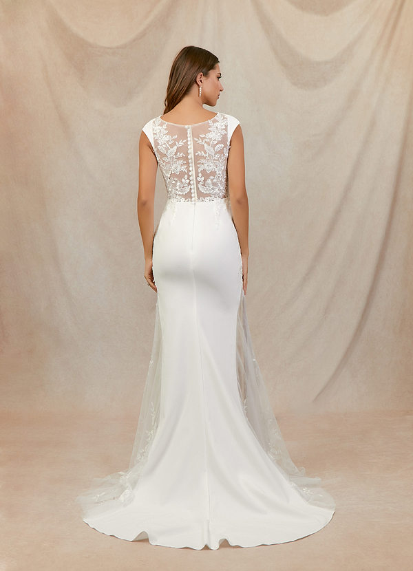 back Azazie Hennessy Wedding Dress