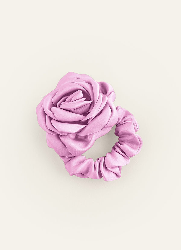 front Coletero rosa de satén mate a juego