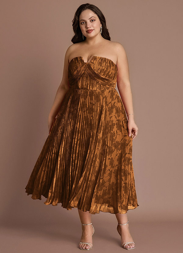 Lyanna Kookos Multi Laskostettu Midi-mekko image1