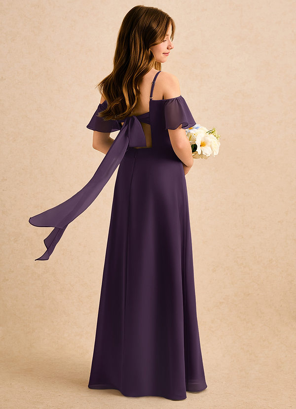 Azazie Robyn Girls Formal Sukienki dla dziewczynek sypiących kwiaty Linia A Dekolt w kształcie serca Szyfon Długość podłogi Sukienka image1