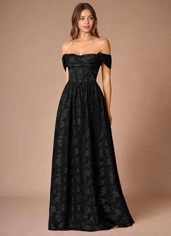 Briar Schwarz Plissiertes Maxi-Ballkleid image1