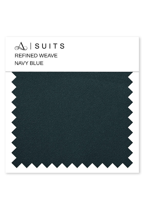 front Azazie Navy Blue Refined Weave Suit Swatch