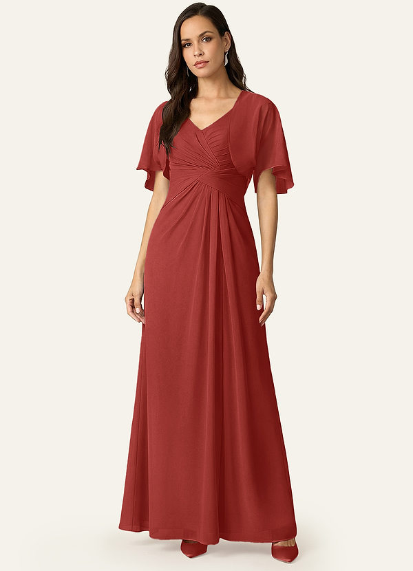 front Azazie Matching Color Salome Chiffon Wrap