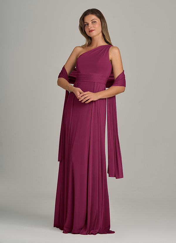 front Azazie Scialle In Rete In Colore Abbinato
