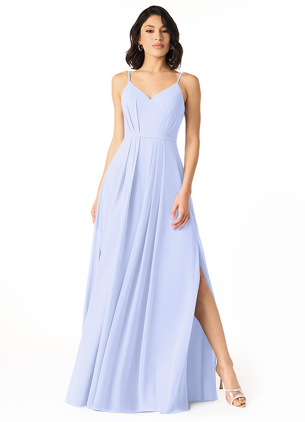 Azazie Everest Bridesmaid Dresses Lavender A-Line Pleated Chiffon Dress image1