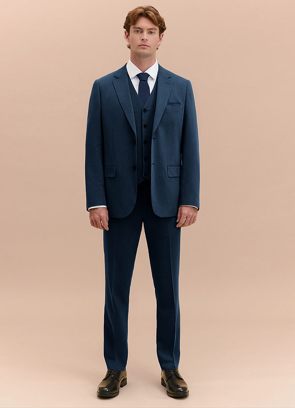 William Dark Navy Comfort Blend 3-piece suit | Suit Sets |Azazie