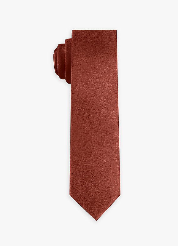 front Metallic Satin Wide Tie