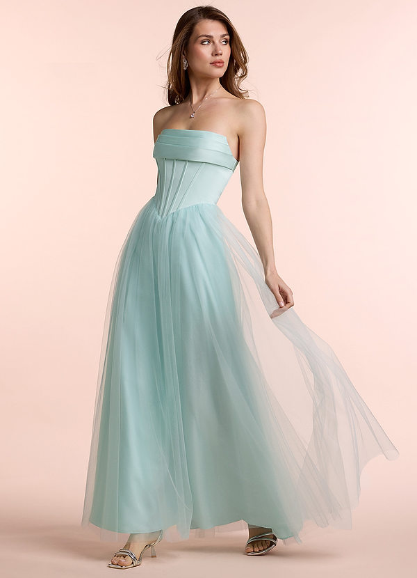 Mckenzie Mint Blue Maxi Dress Ready to Ship | Azazie
