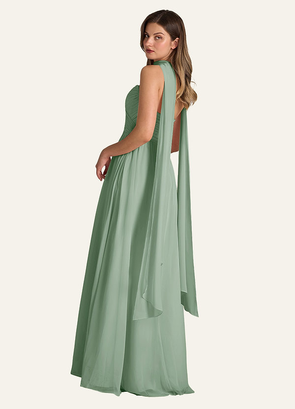 front Azazie Chiffongscarf i matchande färg