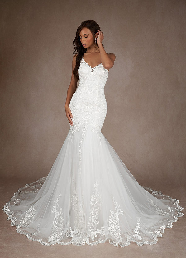 front Azazie Diva Wedding Dress