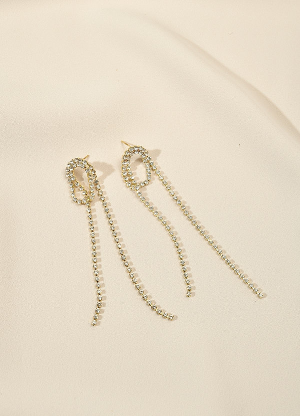Oorbellen met strass-kettinglus front
