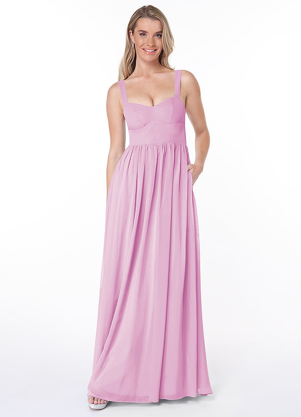 Azazie Gabby Bridesmaid Dresses A-Line Sweetheart Neckline Chiffon Floor-Length Dress image1