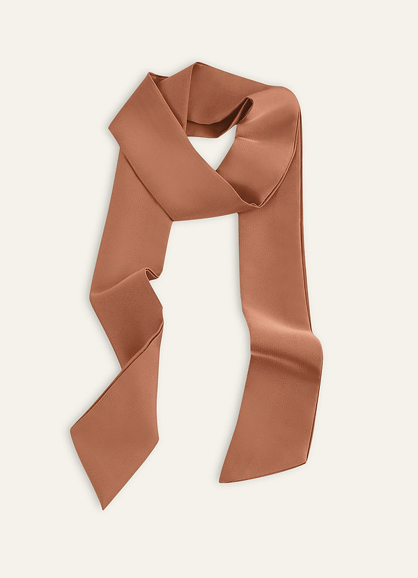 front Sciarpa per capelli in raso elasticizzato in tinta