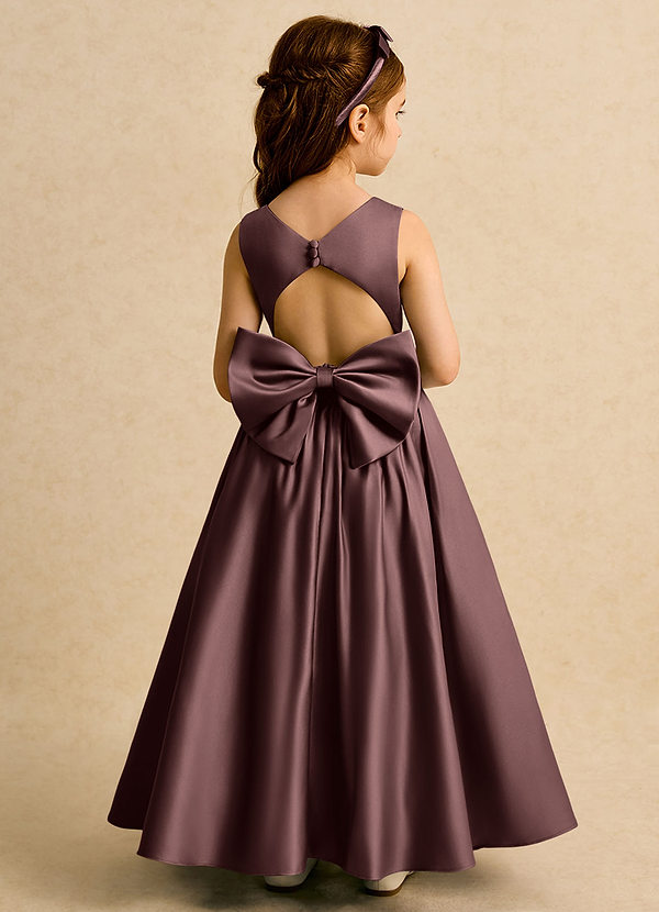 Azazie Nellia Klänningar för brudeflicka Klä A-Line i Matt satäng Rosett image1