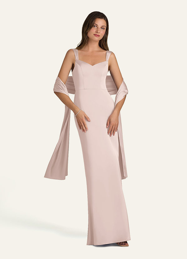 front Azazie Matching Color Stretch Satin Shawl