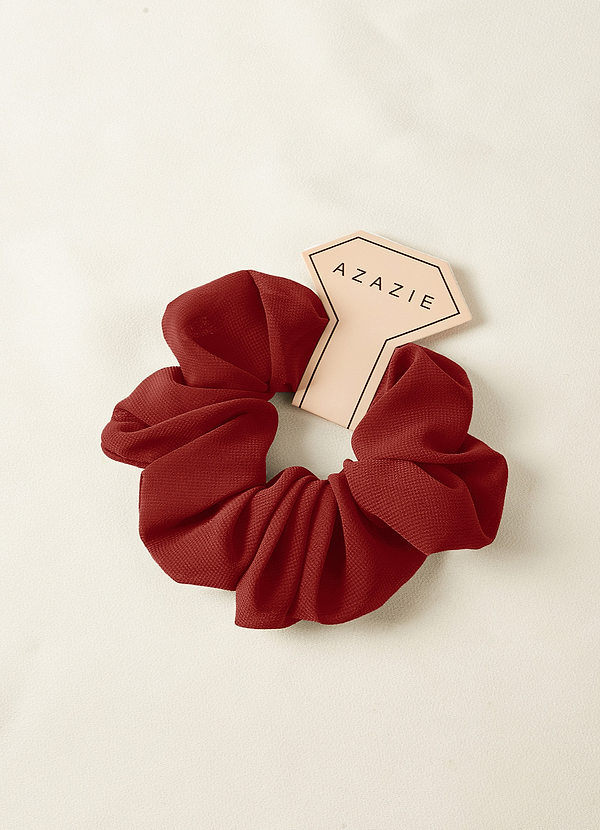 front Matchande färg brudtärne chiffong överstorlek scrunchie set