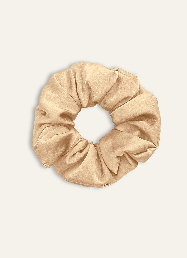 front Scrunchies oversize in raso elasticizzato per damigelle d'onore, colore coordinato, confezione da 3