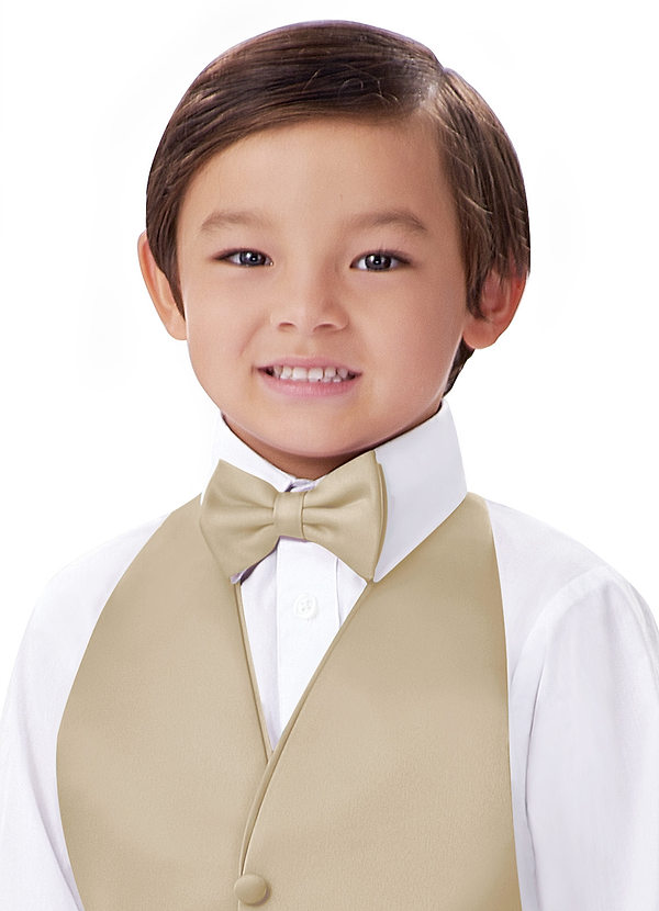 front Gentlemen's Collection Boy's Matte Satin Pre-Tied Bow Tie