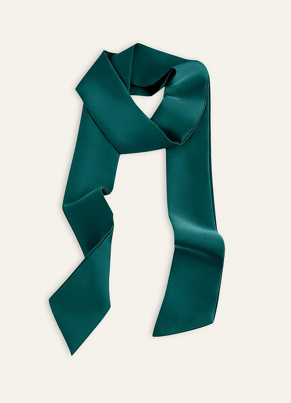 front Matching Color Stretch Satin Hair Scarf