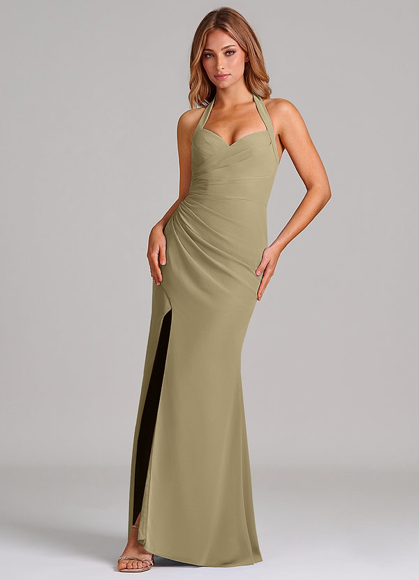 Azazie Emeria Suknie dla druhen Syrena Dekolt w kształcie serca Szyfon Do ziemi Sukienka image1