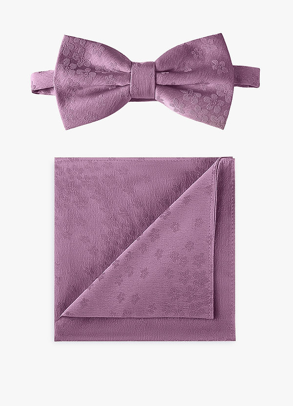 front Jacquard Bow Tie & Pocket Square Set