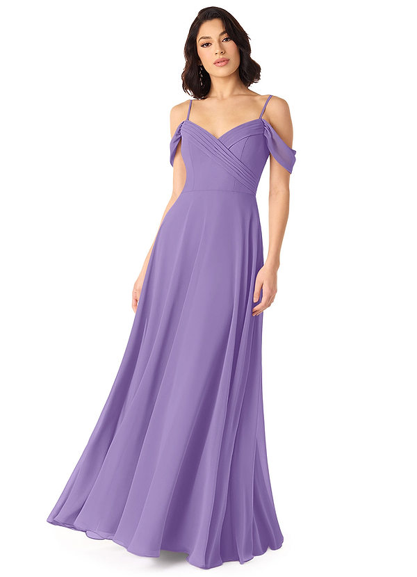 Azazie Tancie Bridesmaid Dresses Tahiti A-Line Off the Shoulder Chiffon Convertible Dress image1