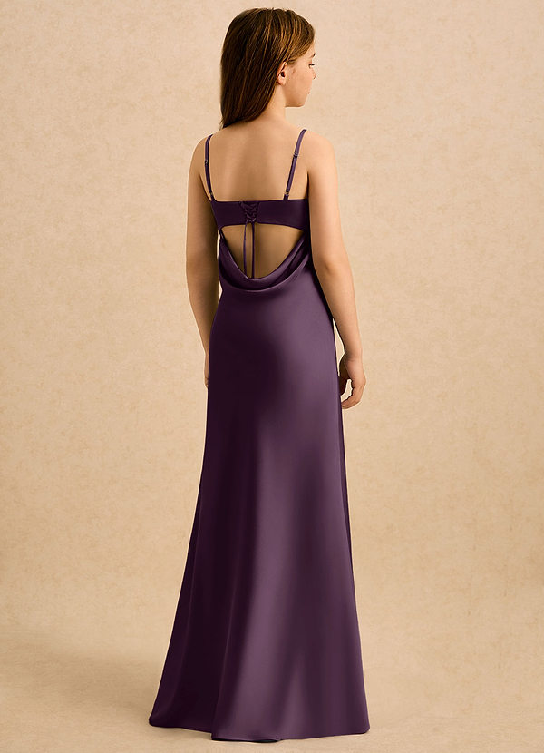 Azazie Mirabella Girls Formal Blommflicksklänningar Klänning Tubklänning i Stretch Satin Hjärtformad urringning image1