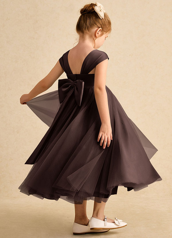 Azazie Chickadee Bloemenmeisjes Jurken Baljurk Jurk van Mat Satijn Sweetheart Halslijn Ganache image1