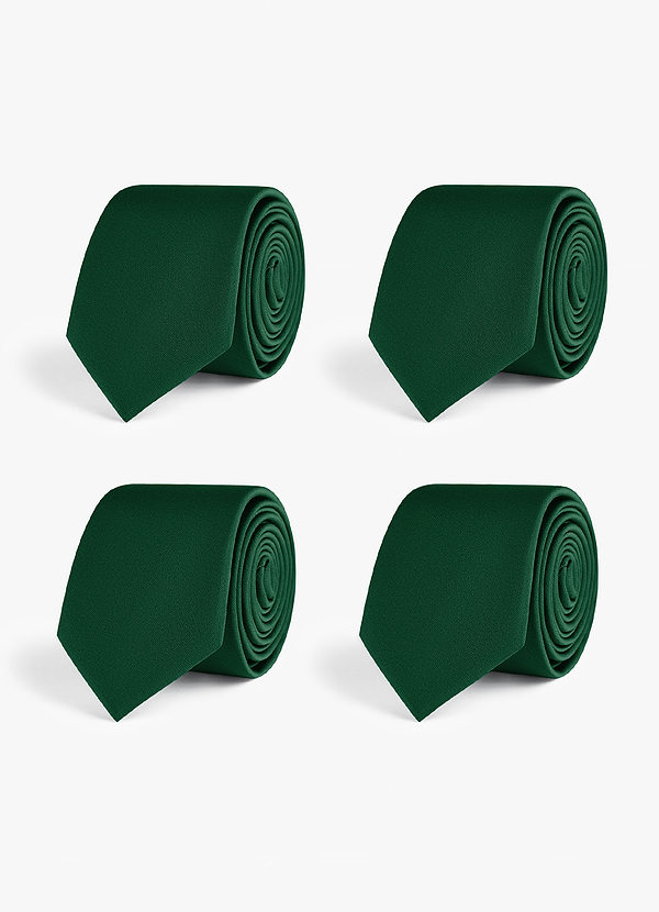 front Ensemble de 4 cravates fines en satin extensible