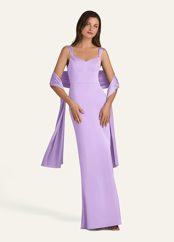 front Azazie Matching Color Stretch Satin Shawl