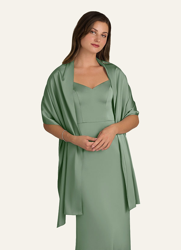 front Azazie Farblich Passender Irland-Stretch-Satin-Schal
