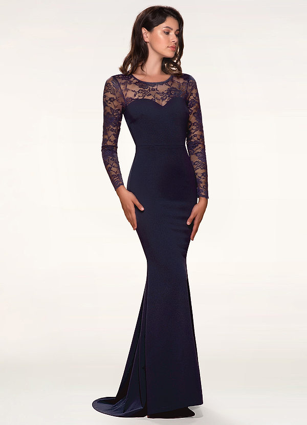 navy blue color dress